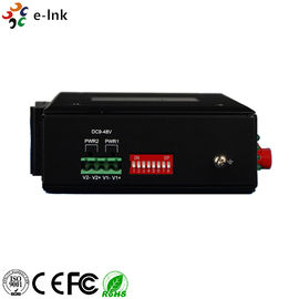 Industrial 1 - 4Ch  Fiber Ethernet Converter , Single Mode RS232 / RS22 / RS485