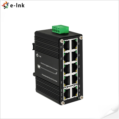 Mini Industrial 10 Ports 12~48VDC Input Compact Ethernet Switch