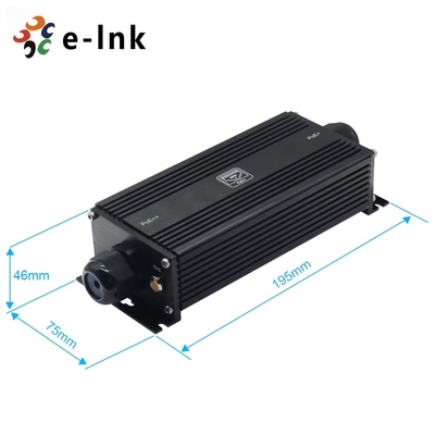 Industrial PoE Extender IP67 Rated 90W Output 100m Range Wall Mount Design