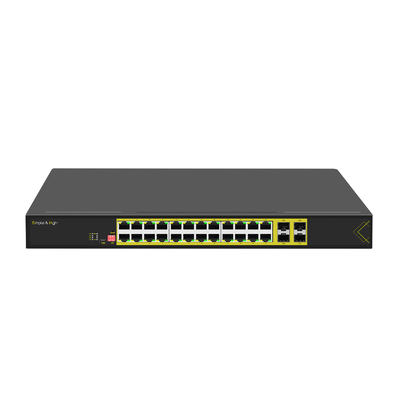 24-Port PoE+ Gigabit Switch + 4 SFP - 802.3at L2+ Managed Rack Mount for Remote Sites