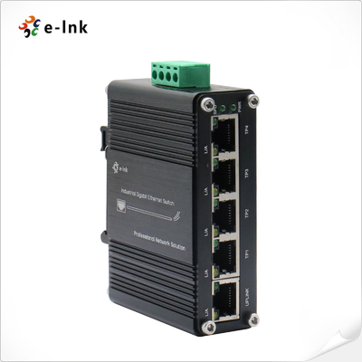 Mini Industrial POE Ethernet Switch 5 Port 10/100/1000BASE-T 12~48V DC