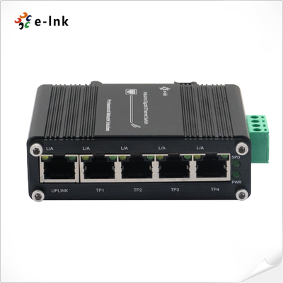 Mini Industrial POE Ethernet Switch 5 Port 10/100/1000BASE-T 12~48V DC