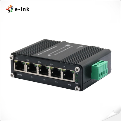 Mini Industrial POE Ethernet Switch 5 Port 10/100/1000BASE-T 12~48V DC