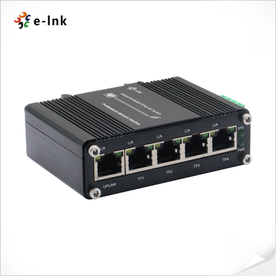 Mini Industrial POE Ethernet Switch 5 Port 10/100/1000BASE-T 12~48V DC