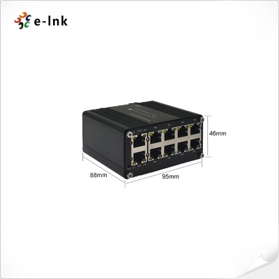Mini Industrial 10 Ports 12~48VDC Input Compact Ethernet Switch