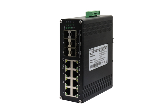 8-Port 10/100/1000Base-T 802.3at PoE + 6-Port 1000Base-X SFP Hardened Ethernet Switch