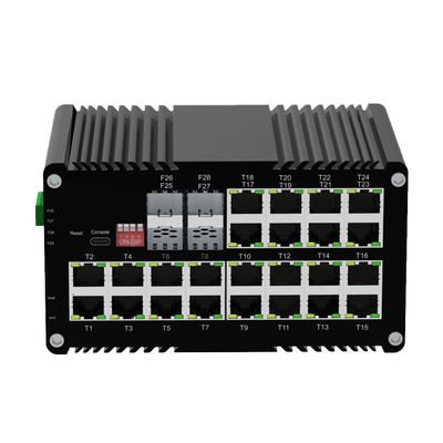 L2+ Industrial Managed Ethernet Switch 24-Port 802.3at PoE+ Rugged Auto MDI/MDIX