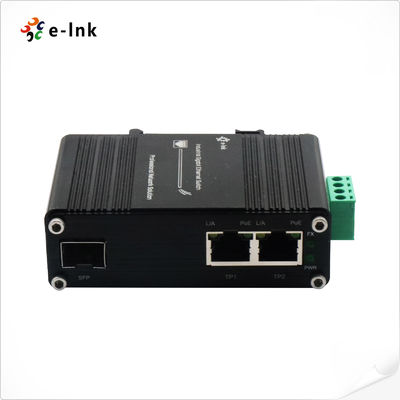 Mini Industrial Gigabit PoE++ Media Converter  10/100/100 IEEE802.3bt 90W per Port