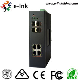 Managed Industrial Ethernt Media Converters 4 Ports Gigabit SFP 5 Years Warranty