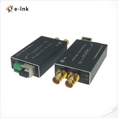 Mini Fiber Optic Transceiver 12G SDI To Fiber Optic Converter With Backward Tally RS485