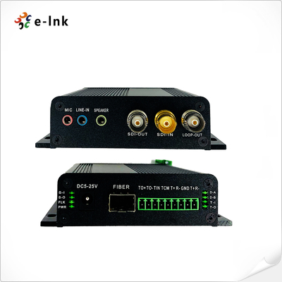 1Ch Δικατευθυντικό 3G-SDI με Loop-out + 1Ch Tally + 2Ch Δικατευθυντικό RS485 ή RS422 + 2Ch Στερεοφωνικό + 1Ch Μικροφώνημα μέσω μετατροπέα ινών
