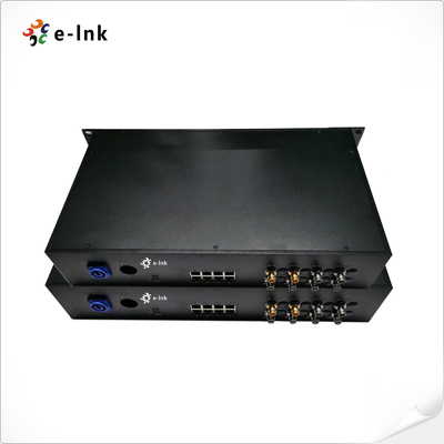 8Ch Gigabit PoE + 6Ch Προς τα εμπρός 3G-SDI + 2Ch Πίσω 3G-SDI Fiber Optic Extender