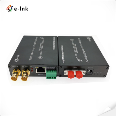 Μετατροπέας 12G-SDI σε Fiber με Gigabit Ethernet και 2 καναλιών RS485 προς τα πίσω για HDTV