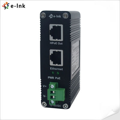 Βιομηχανικός εγχέτης PoE Gigabit 60W, IEEE 802.3af/at, 12~48V DC Wide Input