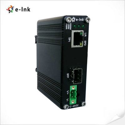 Μίνι μετατροπέας 10/100 /1000M 48VDC μέσων Ethernet οπτικών ινών τύπων βιομηχανικός